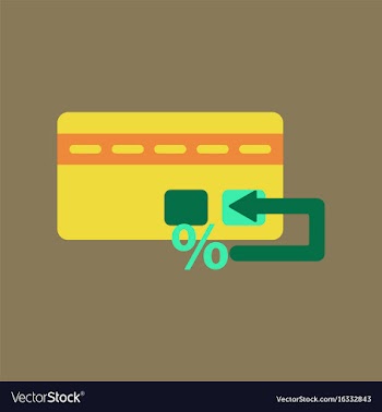 Flat icon of bank card vector image