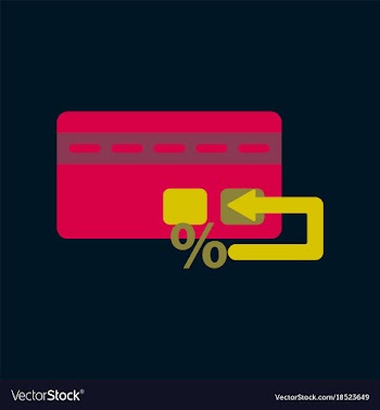 Flat icon of bank card vector image