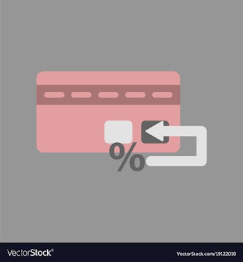 Flat icon of bank card vector image