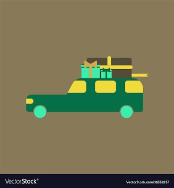 Flat icon of car gifts vector image