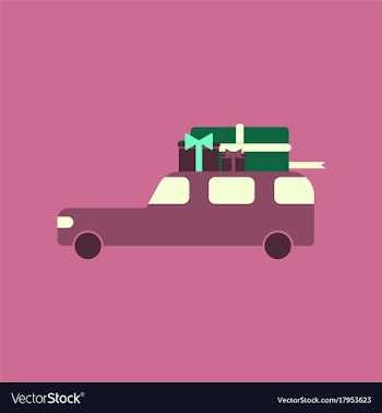 Flat icon of car gifts vector image