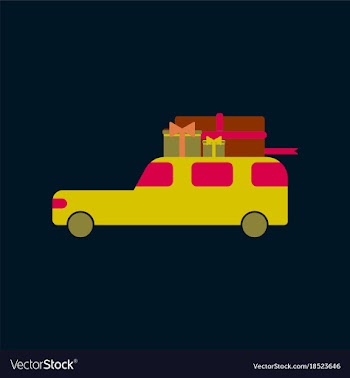 Flat icon of car gifts vector image