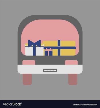 Flat icon of car gifts vector image