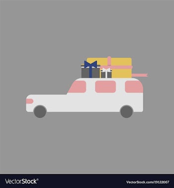Flat icon of car gifts vector image
