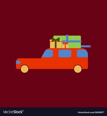 Flat icon of car gifts vector image
