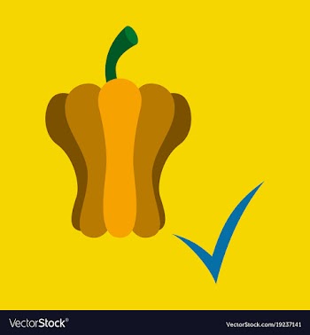 Flat icon of colored and sweet bulgarian bell vector image