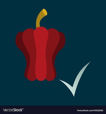 Flat icon of colored and sweet bulgarian bell vector image