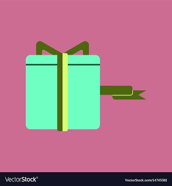Flat icon of gift box black friday surprise inside vector image