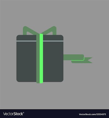 Flat icon of gift box black friday surprise inside vector image