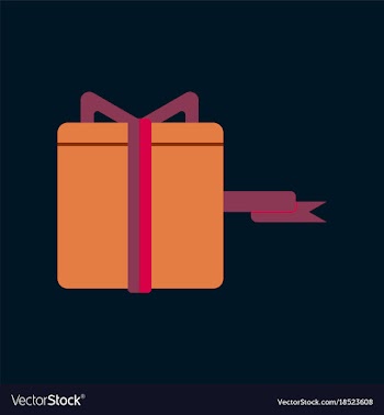 Flat icon of gift box black friday surprise inside vector image
