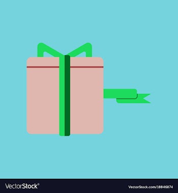 Flat icon of gift box black friday surprise inside vector image