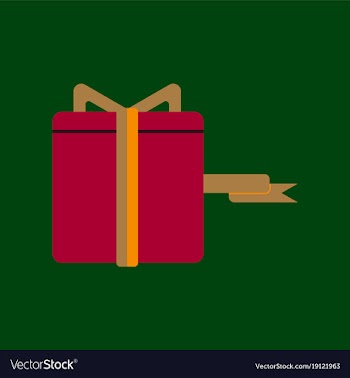 Flat icon of gift box black friday surprise inside vector image