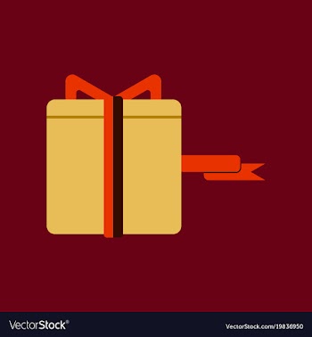 Flat icon of gift box black friday surprise inside vector image