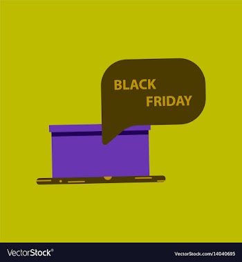 Flat icon of gift box black friday surprise vector image
