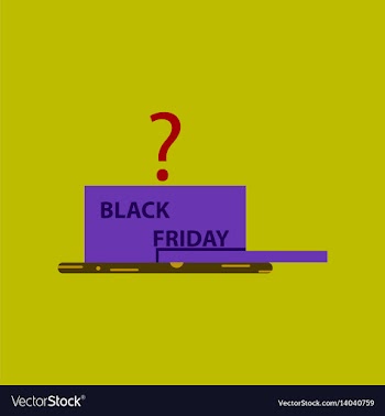 Flat icon of gift box black friday vector image