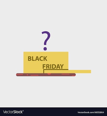 Flat icon of gift box black friday vector image