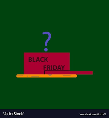 Flat icon of gift box black friday vector image
