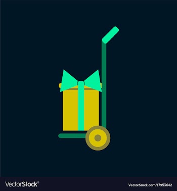 Flat icon of gift delivery vector image