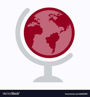 Flat icon of globe vector image