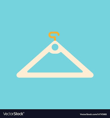 Flat icon of hanger vector image