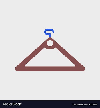Flat icon of hanger vector image
