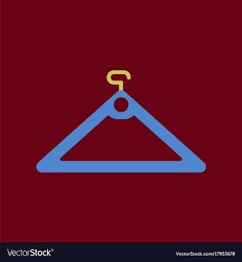 Flat icon of hanger vector image