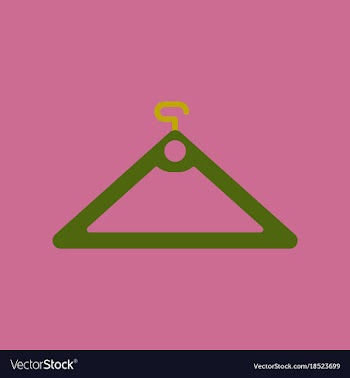 Flat icon of hanger vector image