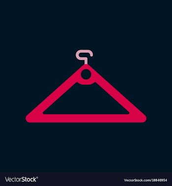 Flat icon of hanger vector image