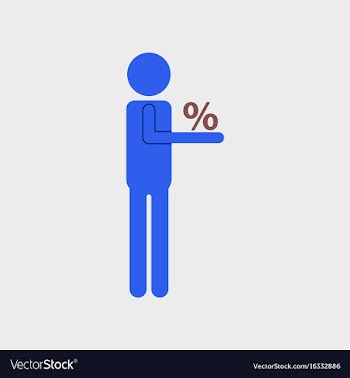 Flat icon of human discounts percent vector image