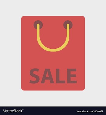 Flat icon of package sale vector image