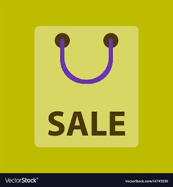 Flat icon of package sale vector image