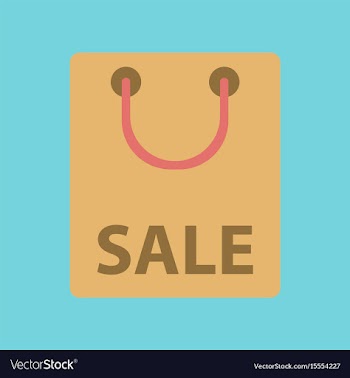 Flat icon of package sale vector image
