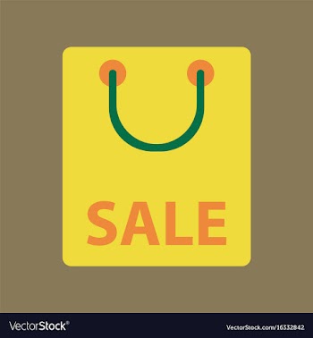 Flat icon of package sale vector image