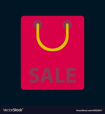 Flat icon of package sale vector image