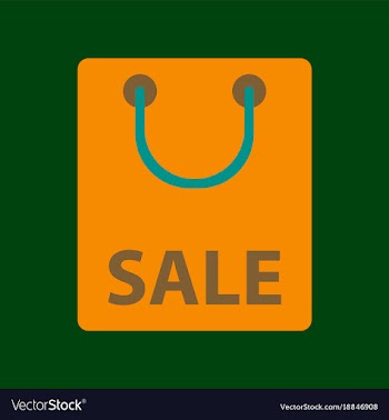 Flat icon of package sale vector image