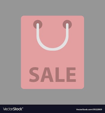 Flat icon of package sale vector image