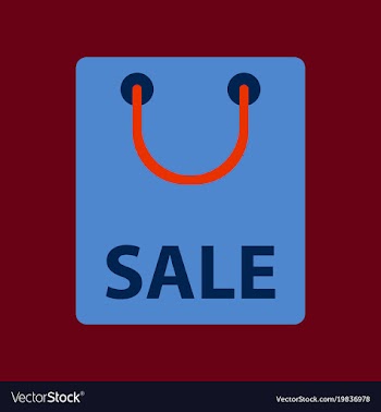 Flat icon of package sale vector image