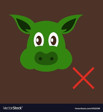 Flat icon of pig in graphic style hand drawing vector image