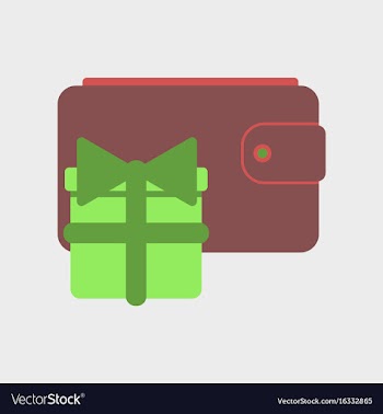 Flat icon of purse gift vector image