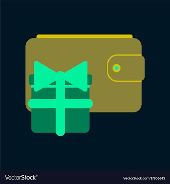 Flat icon of purse gift vector image