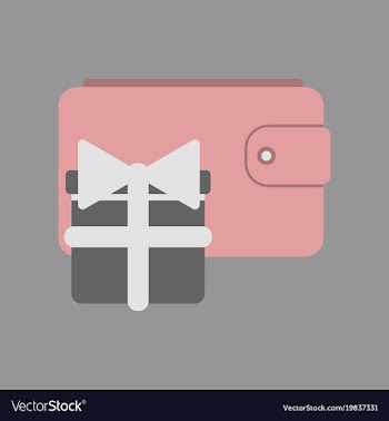 Flat icon of purse gift vector image