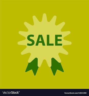 Flat icon of sale label vector image