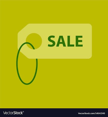 Flat icon of sale label vector image