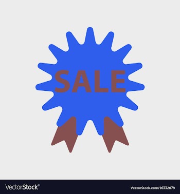 Flat icon of sale label vector image