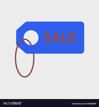 Flat icon of sale label vector image