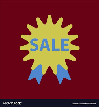 Flat icon of sale label vector image