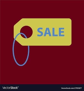 Flat icon of sale label vector image