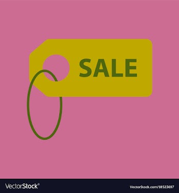Flat icon of sale label vector image