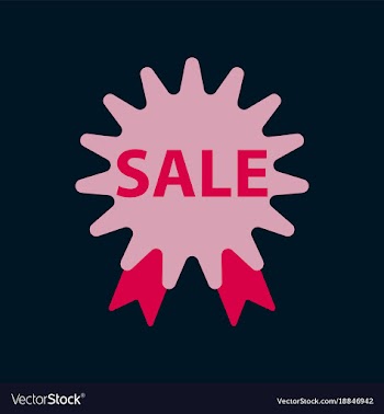 Flat icon of sale label vector image