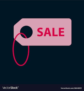 Flat icon of sale label vector image